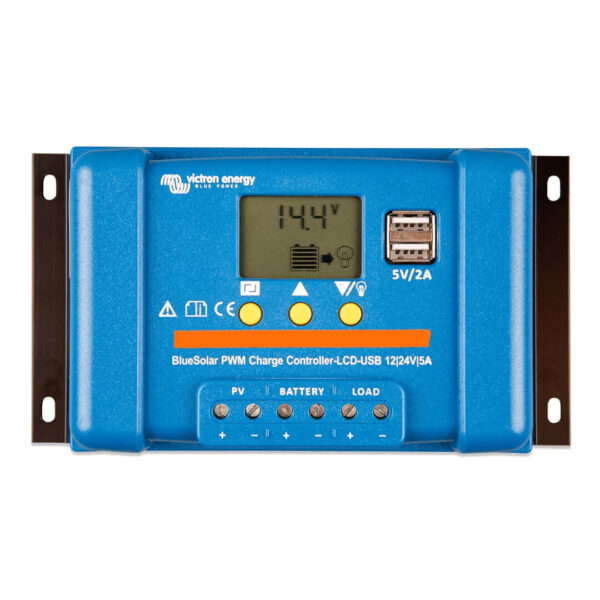 Blue Solar PWM-LCD USB 12/24v-5a
